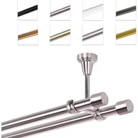 MDEKOR Gardinenstange Vorhangstange 19 mm mit Endkappen, einfache Montage,