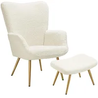 Tectake tectake® Sessel, gepolstert, runde Stahlbeine, 72 x 76
