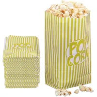 Relaxdays Popcorntüten, 144er Set, gestreift, Retro-Optik, Kino, Filmabend Zubehör,