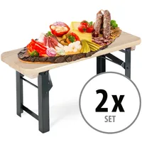 Stagecaptain BB-55 NT Hirschgarten Bierzeltbankerl Natur 2x Set