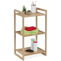 Relaxdays Bambusregal mit 3 Ablagen Hellbraun