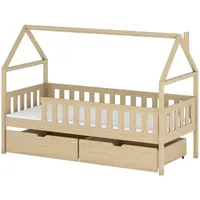 Mirjan24 Hausbett Domi 90 x 200 cm Kiefer beige