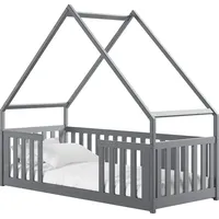 Mirjan24 Kinderbett Bee 80 x 200 cm Kiefer grau