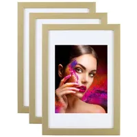 Ideal Trend Bilderrahmen Holz gold 40x60 cm 3er Set