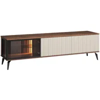 Mirjan24 Tv-Lowboard, Braun, Kaschmir, Holzwerkstoff, Rechteckig, 180x50x39 cm, Wohnzimmer,