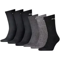 Puma Socken 6er Pack Bequem sitzend SCHWARZ|kohlengrau 43-46