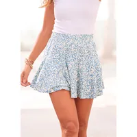 VIVANCE Hosenrock Damen blau-creme-bedruckt Gr.40