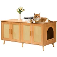 Vevor Katzentoilette Katzenklo Schrank Katzenschrank 1,19x0,5x0,55m Holzfarbe