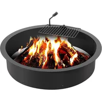 Vevor Feuerstellenring, Feuerstelleneinsatz mit Grillfeuerring, 40 Zoll Außendurchmesser/36 Zoll