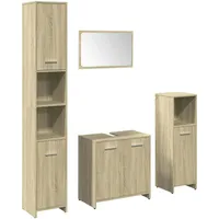 VidaXL Badmöbel-Set Sonoma-Eiche 4-tlg. Braun
