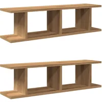 VidaXL 2 Stk. Artisan-Eiche 75x18x20 cm Holzwerkstoff