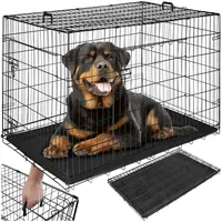 Tectake Hundekäfig-Gitterbox XXL Schwarz