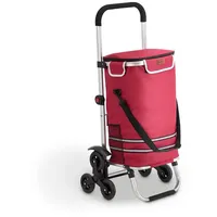 Juskys 3in1 Einkaufstrolley für Treppen - Rot