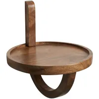 Wohnling Wandregal Wandregal 30x33x30 cm Mango Massivholz Hängeregal Rund
