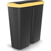 Monzana monzana® Mülleimer Küche 50L 2 Fächer mit Deckel