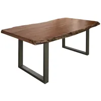 MASSIVMOEBEL24.DE MASSIVMOEBEL24 Baumtisch Akazie 160x90x77 natur lackiert / U-Beine