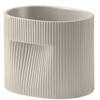 Muuto Ridge Pflanzentopf, höhe 15 cm, beige
