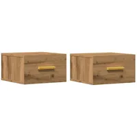 VidaXL Wand-Nachttische 2 Stk. Artisan-Eiche 35x35x20 cm