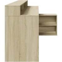 VidaXL LED-Schreibtisch Sonoma-Eiche 200x104x91 cm Holzwerkstoff