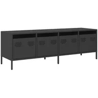 VidaXL TV-Schrank Schwarz 135x39x43,5 cm Kaltgewalzter Stahl - Schwarz