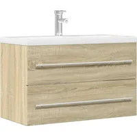 VidaXL Waschbeckenunterschrank Altholz-Optik 80x38,5x48 cm