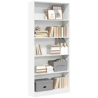 VidaXL Bücherregal Weiß 80x24x176 cm Holzwerkstoff