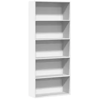 VidaXL Bücherregal Weiß 80x30x189 cm Holzwerkstoff