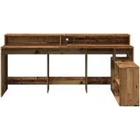 VidaXL Schreibtisch Altholz-Optik Braun