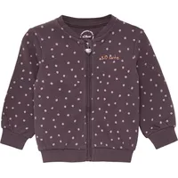 S.Oliver Gemusterte Sweatshirtjacke mit Rippbündchen - lila - 62