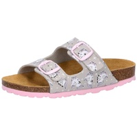 LICO Jungen Mädchen Bioline Unicorn Pantoletten, Grau/Rosa, 30 EU