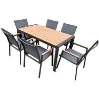 Teico group Alu/WPC Set 7-tlg. Anthrazit/Braun