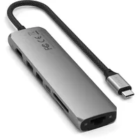 Satechi USB-C 7-in-1 Slim Multiport Adapter mit Ethernet Space