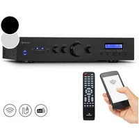Auna AMP-CD608 DAB HiFi-Stereo-Verstärker 4x100W RMS DAB+ BT Opt.-In