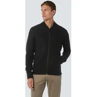 No Excess Rundhalspullover No Excess Bomber Cardigan mit Wolle
