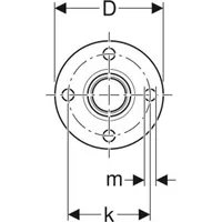 Geberit Mapress Edelstahl Flansch PN 10/16 mit Pressmuffe d42
