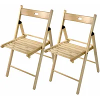 DEMA 2 x Holzklappstuhl Klappstuhl Gartenstuhl Gartenmöbel Bistrostuhl Garten
