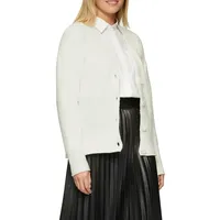 S.Oliver Strickjacke aus Baumwoll-Bouclé creme, 44