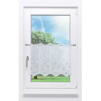 Lysel Scheibengardine Kreise #1W (BxH) 46,8cm x 45cm silbergrau