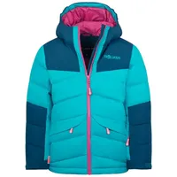 TROLLKIDS Mädchen Winterjacke Narvik Dunkeltürkis/Madeirablau/Helle Beere, Größe 104