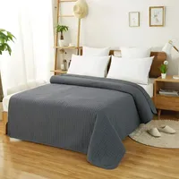 Woltu Tagesdecke Steppdecke Grau 220x240cm
