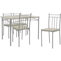 ML-Design Esstisch mit 4 Stühlen Eiche Hellg für 4