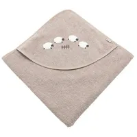 Sterntaler Kapuzenbadetuch 80x80 cm SCHAF Flocke sand, | Gr.: