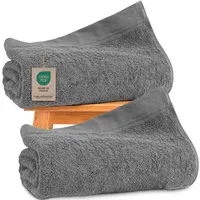 Hausfelder Saunatuchset 80 x 200 cm grau 2 St.