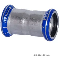 Geberit Mapress Edelstahl Muffe Außendurchmesser 15mm