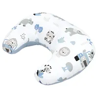TupTam Baby Stillkissen Klein mit Baumwoll-Bezug, Farbe: Zoo Blau