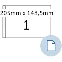 Herma Universaletiketten 8493 Weiß 205 x 148,5 mm 1000