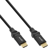 InLine HDMI-HS Kabel, m. Eth., ST/ST, verg. Kon., schwarz,