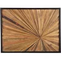 Beliani Wanddekoration Teakholz 60 cm Braun