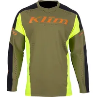 Klim XC Pro Trikot - Dunkelgrün/Neon-Gelb/Schwarz / XL