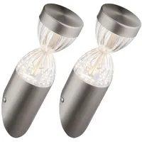 GLOBO LED Wandlampe Fackelleuchte silber Fassadenlampe Haustürleuchte Gartenlampe, 11W